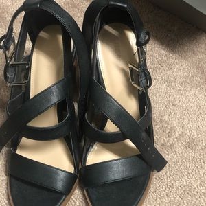 Black scrappy sandals
